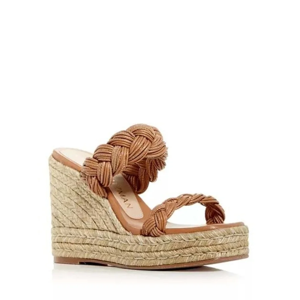 NWB‎ Stuart Weitzman Braida Espadrille  Wedge Sandal size 9.5 - Picture 2 of 9